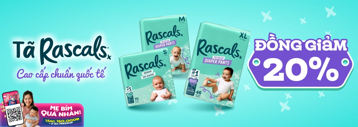 Banner trang NH tã Rascal + Friends